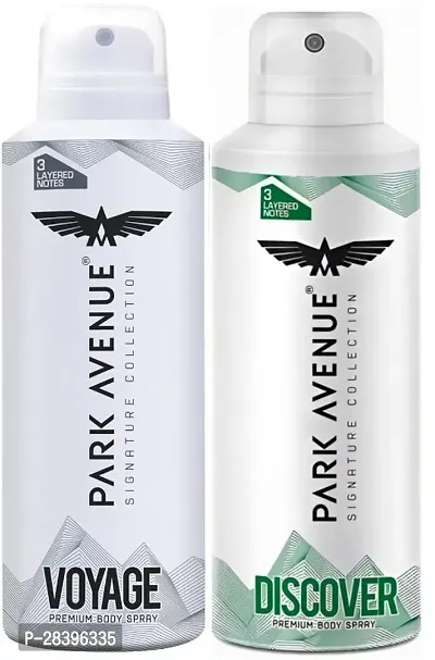 Park Avenue Voyage  Discover Signature Collection Deodorant for Men 150ml Each (Pack of 2)-thumb0