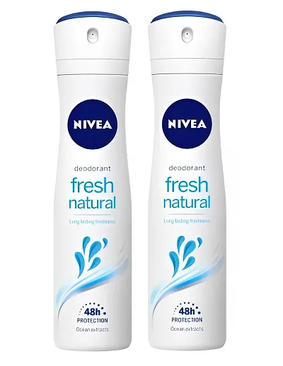 NIVEA Women Fresh Natural Deodorant, 150ml |  Long Lasting Freshness  48h Protection | Pack  OF 2 |