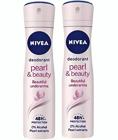 NIVEA Pearl and Beauty Deodorant 48Hourslong-lasting freshness, 150ml (Pack OF 2 )