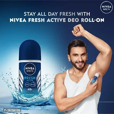 MEN Fresh Active 50ml Deo Roll On | With Fresh Ocean Extracts| 48 H Freshness | PC OF 1 |-thumb5