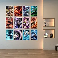 Demon Slayer Japanese Art High Quality Glossy Posters (300 GSM) | (A4 Size) (8 x 12 in) ( Set of Posters 12) D-thumb1