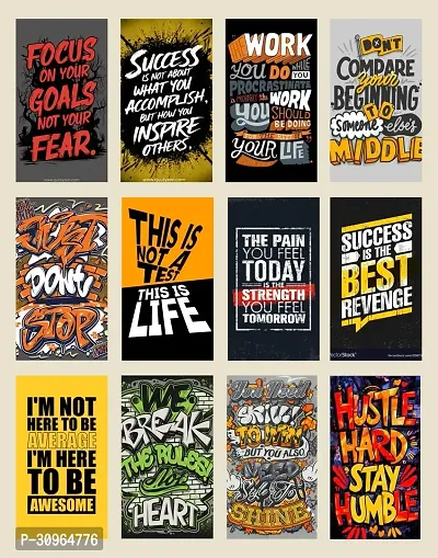 Motivational High Quality Glossy Posters (300 GSM) | (A4 Size) (8 x 12 in) ( Set of Posters 12)