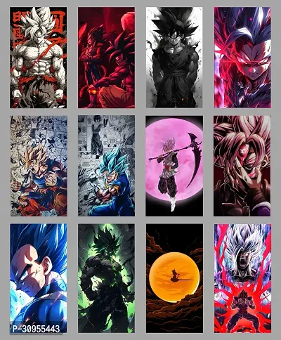 Dragon Ball G Art High Quality Glossy Posters (300 GSM) | (A4 Size) (8 x 12 in) ( Set of Posters 12)