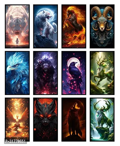 Mythical creature Art High Quality Glossy Wall Posters (300 GSM) | (A4 Size) (8 x 12 inch) (Pack of Posters 12)