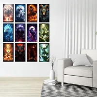 Mythical creature Art High Quality Glossy Wall Posters (300 GSM) | (A4 Size) (8 x 12 inch) (Pack of Posters 12)-thumb4