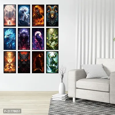 Mythical creature Art High Quality Glossy Wall Posters (300 GSM) | (A4 Size) (8 x 12 inch) (Pack of Posters 12)-thumb5