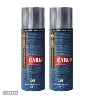 Cargo Jeans Body Spray Deodorant - All-Day Freshness for Active Men (200ml)*(PC OF 2 )