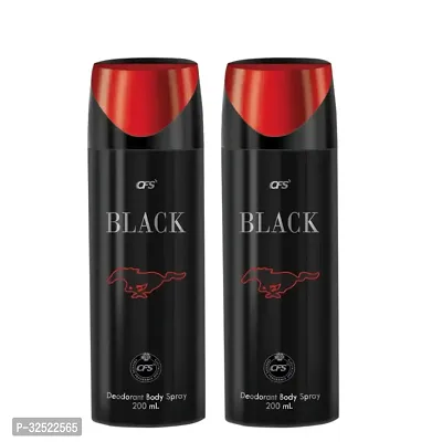 CFS Black Horse Body Spray Deodorant - Long-Lasting All-Day  Fresh Fragrance for Men ( 200ml Each ) (PC OF 2 )