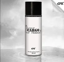 CFS Cargo White Fragile Deodorant Spray - Long-Lasting Freshness for Men (200MLEach ) (PC OF 2 )-thumb2