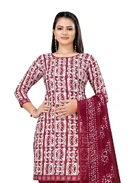 Elegant Crepe Printed Dress Material with Dupatta For Women- Pack Of 2-thumb1