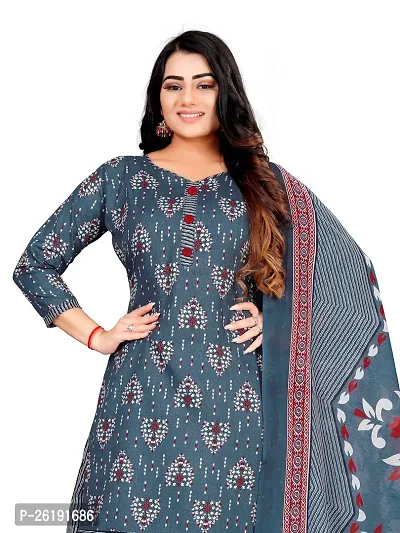 Elegant Multicoloured Cotton Floral Print Dress Material with Dupatta For Women Combo Of 2-thumb4