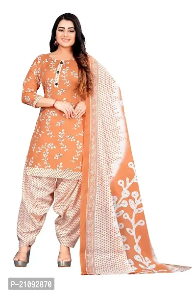 Stylish Cotton Printed Unstitched Dress Material For Women