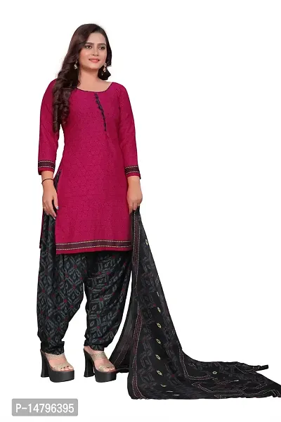 Wow Ethnic Crepe UnStitched Salwar Suit Dress Material-thumb5