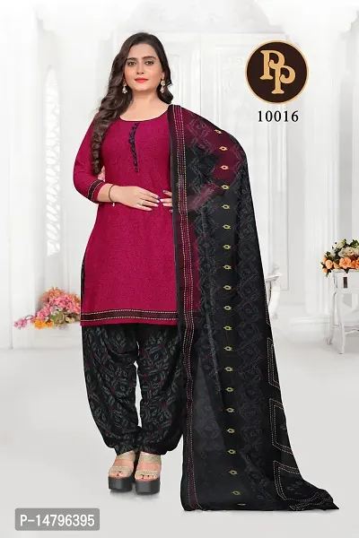 Wow Ethnic Crepe UnStitched Salwar Suit Dress Material-thumb3