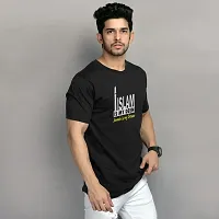 Islam Deen Printed Men Round Neck Black T-Shirt (S)-thumb3