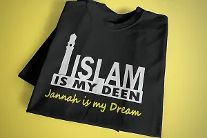 Islam Deen Printed Men Round Neck Black T-Shirt (S)-thumb4