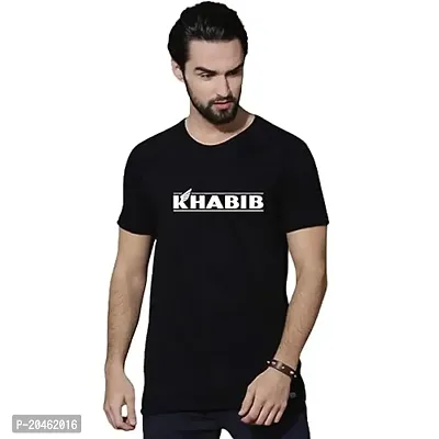 Graphic Print Men Round Neck Black T-Shirt-thumb0