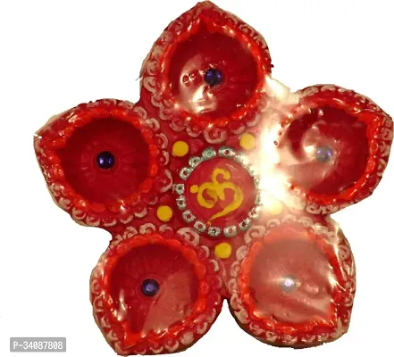 SUNINOW pack of 5 diya thali with turtle for diwali pooja Terracotta (Pack of 5) Table Diya (Height: 4.7 inch)