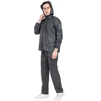 Men Grey Solid Rain Suit-thumb2