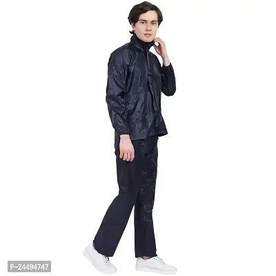 Men Blue Solid Rain Suit-thumb4