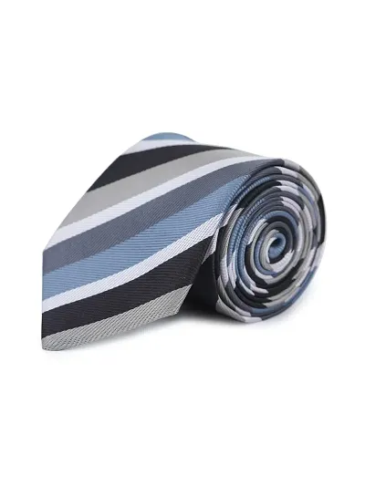 ELLIS Men Multicolor Stripes Miro Fiber Tie