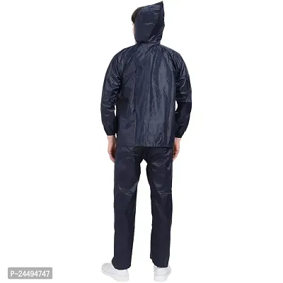 Men Blue Solid Rain Suit-thumb2