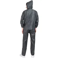 Men Grey Solid Rain Suit-thumb1