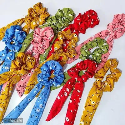 Old Shopperz Silky Satin Scrunchies Ponytail Holders for Girls, Women Set Of 24