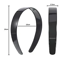 Old Shopperz Black Hair Bands for Women, Upgrade Your Hair Game with Trendy Black Hair Bands for Women: Non-Slip Comfortable Plastic Headbands Set of 10-thumb1