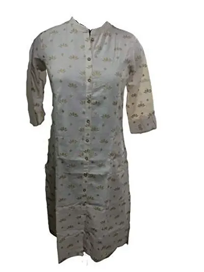 Stylish Cotton Straight Solid Kurta Kurti