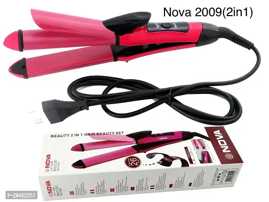 NHC-2009 2 in 1 Nova Hair Straightener Plus Curler Machine