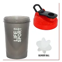 Life is A Sport Shaker Bottle/Protein Shaker/Sipper Bottle/Gym and Water Bottle (Red), 500ml (Pack of 1)-thumb1