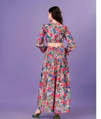 Stylish Crepe Printed Maxi Dress For Women-thumb1