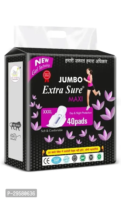 Comfortable and Jumbo Size Sanitary Pads with Combo of 40 pieces .-thumb0