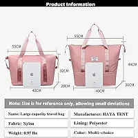 High-Capacity Double-Layer Wet Separation Travelling Bag, Large Capacity Folding Travel Bag, Foldable Travel Duffel Bag, Travel Lightweight Waterproof Carry Luggage Bag Pink-thumb4