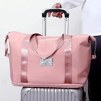 High-Capacity Double-Layer Wet Separation Travelling Bag, Large Capacity Folding Travel Bag, Foldable Travel Duffel Bag, Travel Lightweight Waterproof Carry Luggage Bag Pink-thumb1