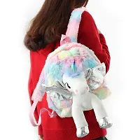 Unicorn Bags For Girls- Unicorn Bag with Soft Fur Finish , Picnic Bags for Girls , School Bags for girls , Ideal for Gifts and Return Gifts (Multicolour)-thumb2