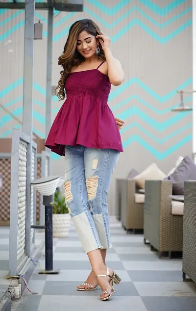 Fancy Sleeveless Fit & Flare Top