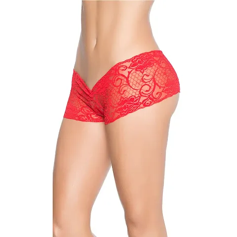 Stylish Lace Solid Panty For Women