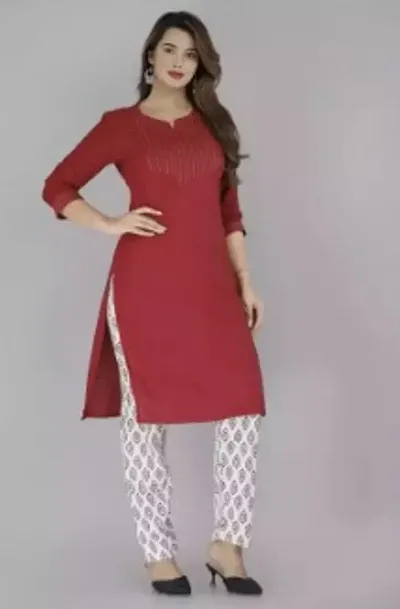 Stylish Fancy Rayon Kurta With Bottom Set