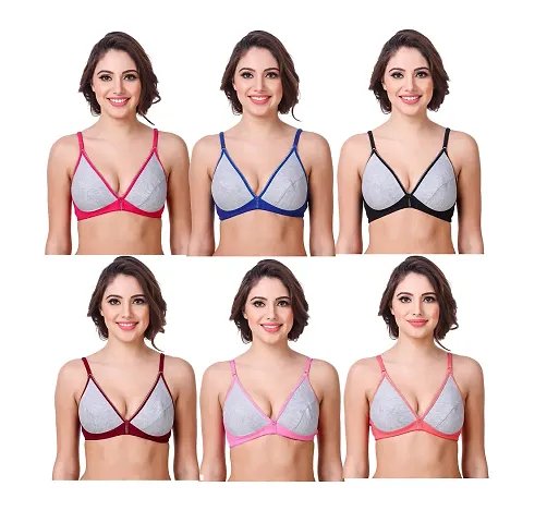 Stylish Chiffon Solid Bras For Women Pack Of