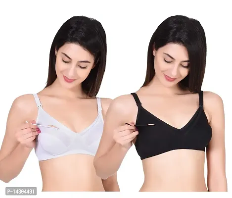 In Beauty Women's Cotton Non-Padded Non-Wired Full-Coverage Bra-Pack of 2