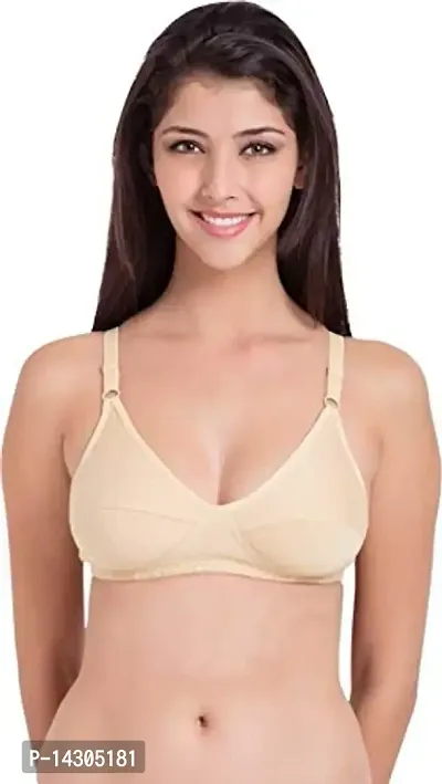 In Beauty Women's Back Clouser Pure Cotton Non Padded Bra Pack of 6-thumb2