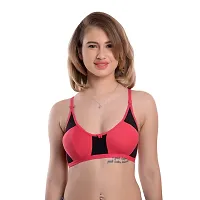 In Beauty Women's Non Padded Molded Cup Bra Pack of 3 Multicolor Size 30 to 40-thumb3