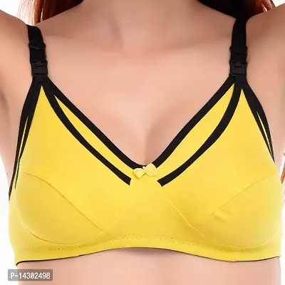 In Beauty Women's Full Cup Cotton Breast Feeding Maternity Nursing Bras Combo - Pack of 3-thumb5