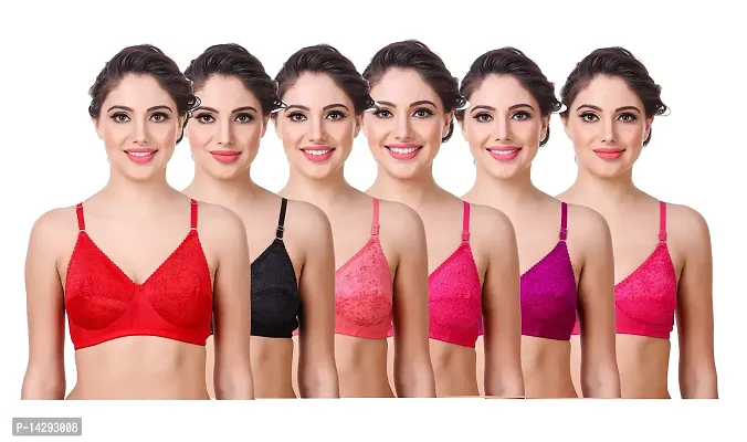 In Beauty Premium Cotton Fabric Bras Pack of six