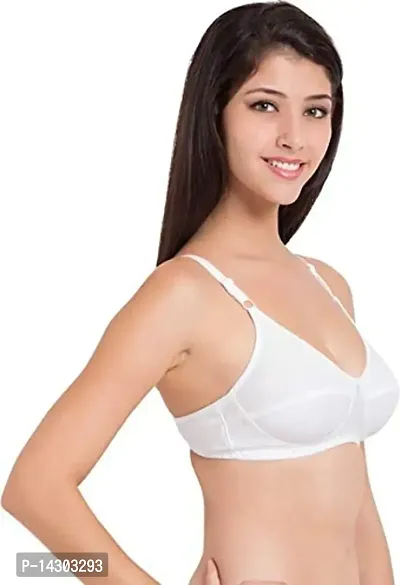 In Beauty Women's Back Clouser Pure Cotton Non Padded Bra Pack of 6-thumb3