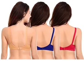 In Beauty Women's Full Cup Cotton Breast Feeding Maternity Nursing Bras Combo - Pack of 3-thumb1