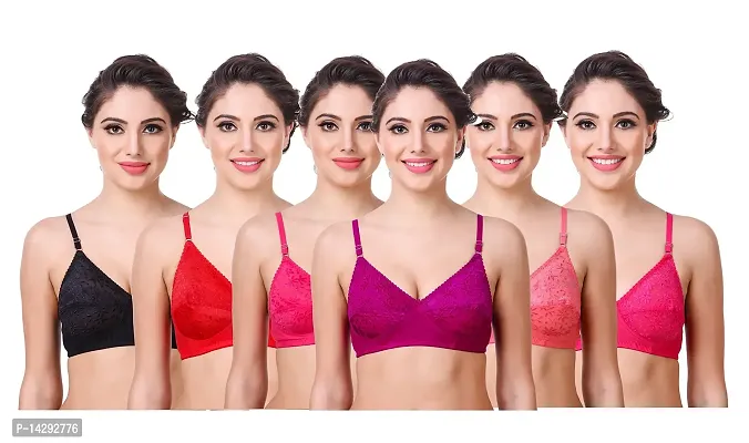 In Beauty Premium Cotton Fabric Bras Pack of six-thumb0