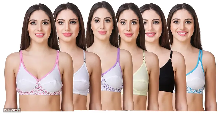 In Beauty Premium Cotton Fabric Bras Pack of six-thumb0